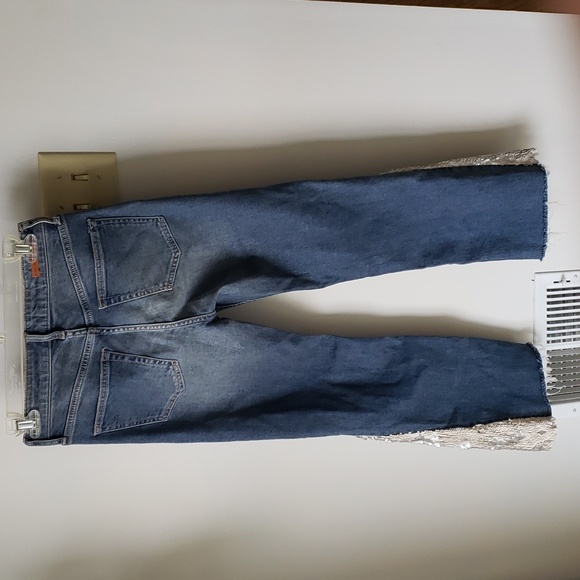 Anthropology Pilcro and the Letterpress glitter boot cut jeans - Picture 6 of 11